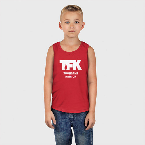 Детская майка Thousand Foot Krutch - logo / Красный – фото 5