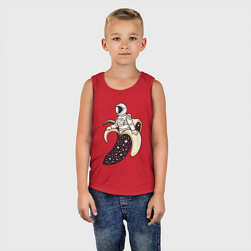Детская майка Космический банан / Красный – фото 5