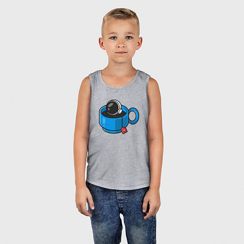 Детская майка Space tea / Меланж – фото 5