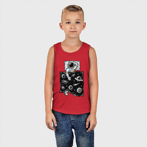 Детская майка Космический сон / Красный – фото 5