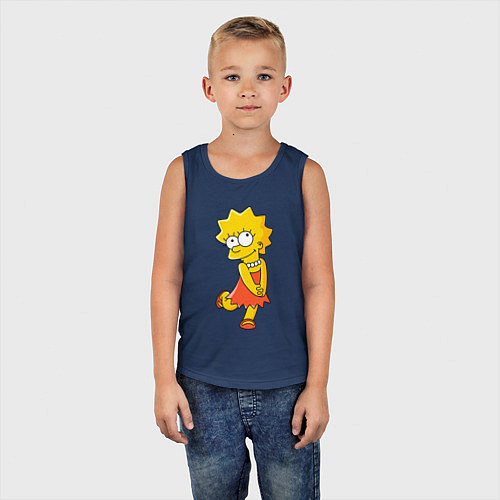 Детская майка Lisa Simpson / Тёмно-синий – фото 5