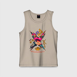 Майка детская хлопок One Piece Chopper Tony Tony, цвет: миндальный