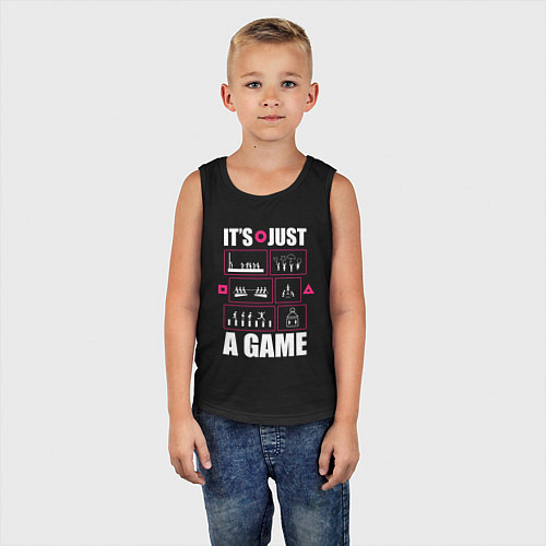 Детская майка Игра в кальмара / Черный – фото 5