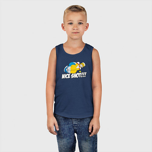 Детская майка Гомер играет в теннис / Тёмно-синий – фото 5