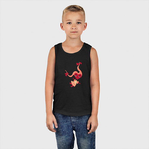 Детская майка Сердечко - девочка / Черный – фото 5