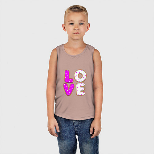 Детская майка Love - розовый пряник / Пыльно-розовый – фото 5