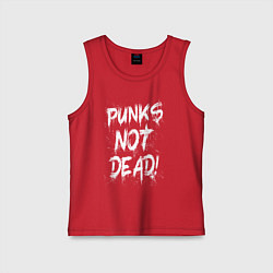 Майка детская хлопок Punk not dead, цвет: красный