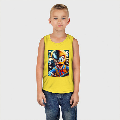 Детская майка Venom-Duck - ai art fantasy / Желтый – фото 5