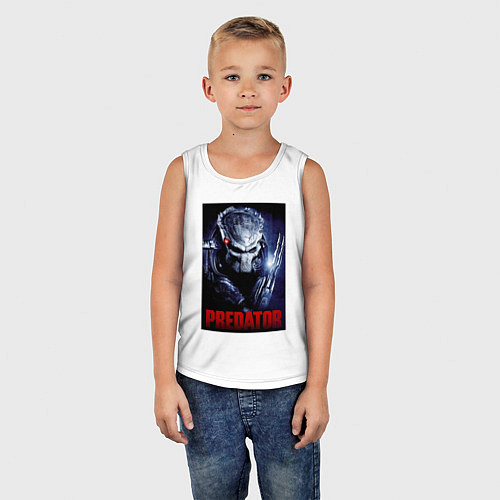 Детская майка Predator in the helmet / Белый – фото 5
