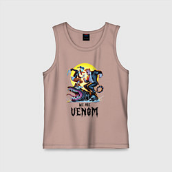 Майка детская хлопок Два Дональда на Веноме - мем, цвет: пыльно-розовый