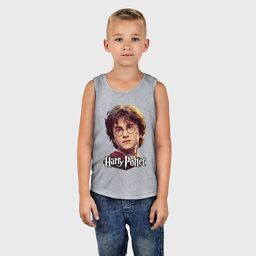 Детская майка Harry Potter wizard / Меланж – фото 5