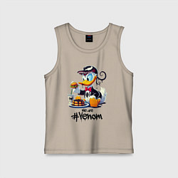 Майка детская хлопок Venom-Duck and fastfood, цвет: миндальный
