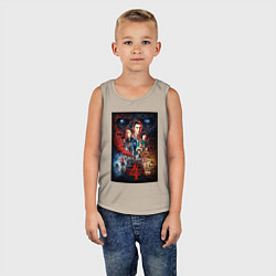 Майка детская хлопок Stranger Things 4, цвет: миндальный — фото 2