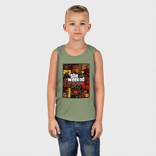 Детская майка The weeknd постер гта / Авокадо – фото 5