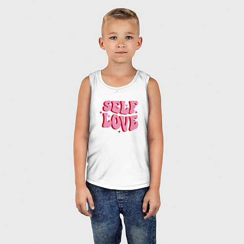 Детская майка Self love / Белый – фото 5