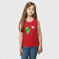 Майка детская хлопок Пришелец на луне, цвет: красный — фото 2