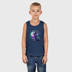 Майка детская хлопок Греческая Скульптура с графическими элементами, цвет: тёмно-синий — фото 2