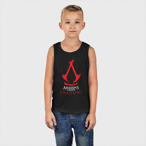 Детская майка Assassins Creed Shadows - badge / Черный – фото 5