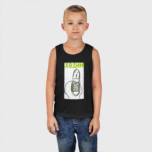 Детская майка Ходим парой / Черный – фото 5