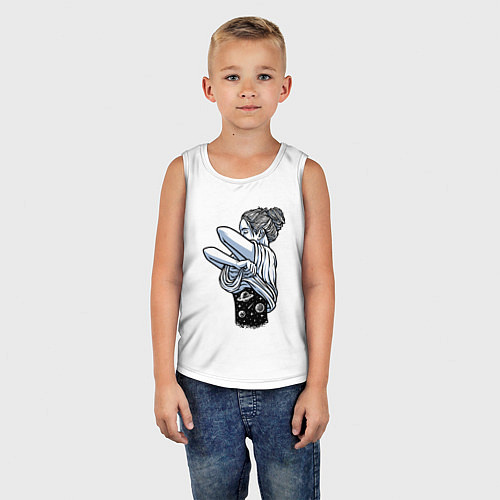 Детская майка Космическая красотка / Белый – фото 5