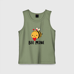 Майка детская хлопок Будь моим, цвет: авокадо