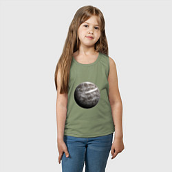 Майка детская хлопок Планета арт, луна, цвет: авокадо — фото 2