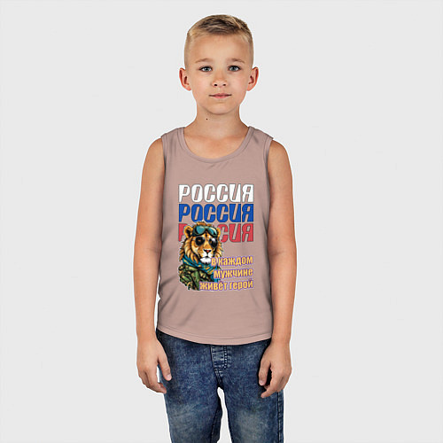 Детская майка В каждом мужчине живёт герой / Пыльно-розовый – фото 5