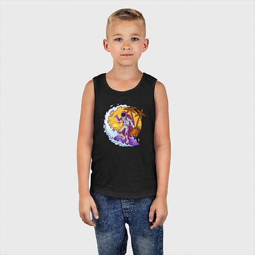 Детская майка Surfer island / Черный – фото 5