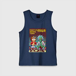 Майка детская хлопок Mortys boxing team - ai art fantasy, цвет: тёмно-синий