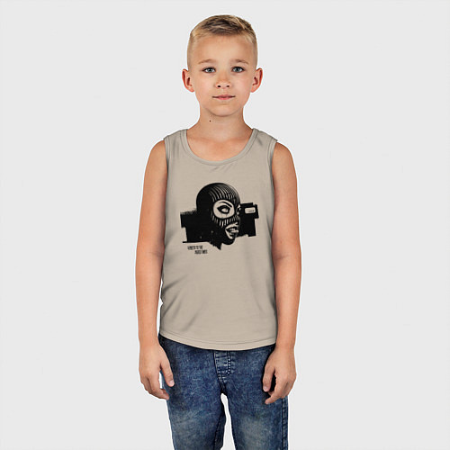 Детская майка Девушка с языком / Миндальный – фото 5