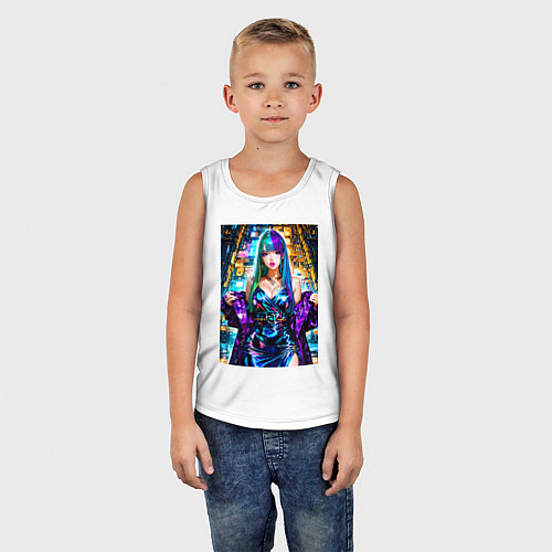 Детская майка Девушка поп идол / Белый – фото 5