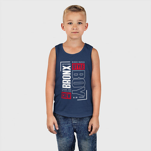 Детская майка Bronx style / Тёмно-синий – фото 5