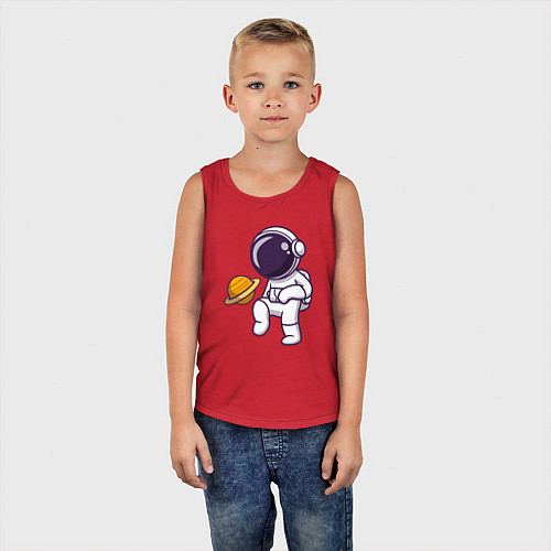 Детская майка Saturn football / Красный – фото 5