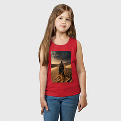 Майка детская хлопок В пустыне вечером, цвет: красный — фото 2