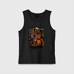 Майка детская хлопок Аниматроники из Five Nights at Freddys, цвет: черный