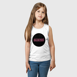 Майка детская хлопок Blackpink logotype - group of South Korea, цвет: белый — фото 2