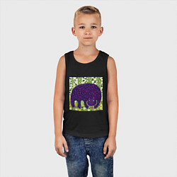 Майка детская хлопок Медведь в березовом лесу, цвет: черный — фото 2