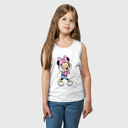 Майка детская хлопок Minnie Mouse in music, цвет: белый — фото 2