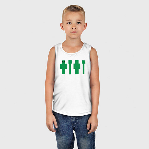 Детская майка Скин Майнкрафт / Белый – фото 5