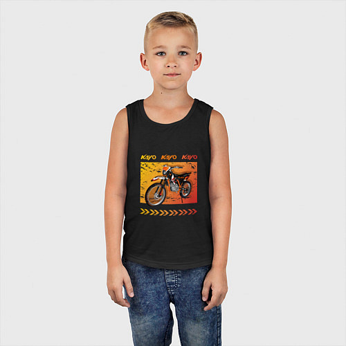 Детская майка Kayo эндуро мотоцикл / Черный – фото 5