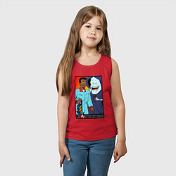 Майка детская хлопок Ghostbusters - Winston and the sandman, цвет: красный — фото 2