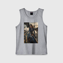 Майка детская хлопок Королеву преследует дракон, цвет: меланж