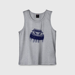 Майка детская хлопок Спорткар в синих тонах, цвет: меланж