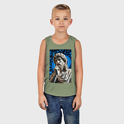 Майка детская хлопок Античность и математика, цвет: авокадо — фото 2