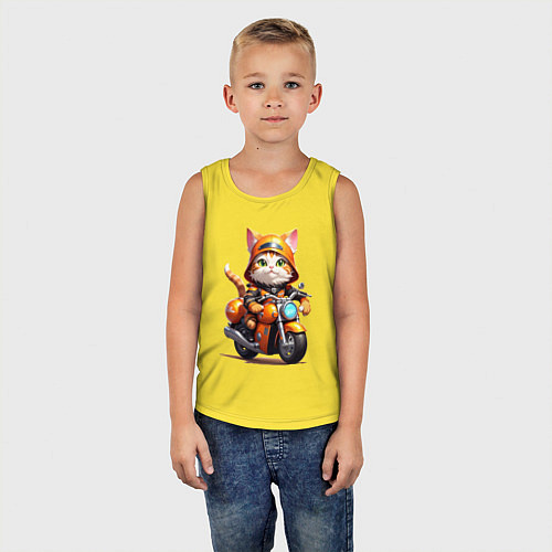 Детская майка Мотокотик / Желтый – фото 5