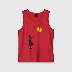 Майка детская хлопок Wu-Tang Banksy, цвет: красный