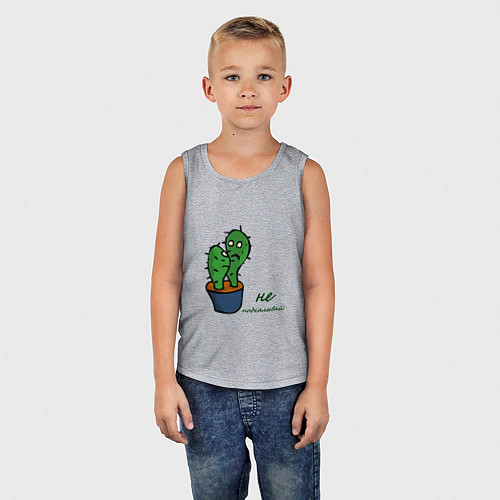 Детская майка Говорящие кактусы / Меланж – фото 5