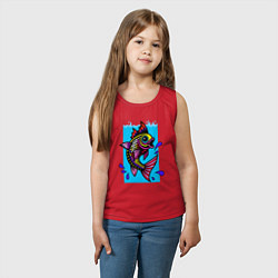 Майка детская хлопок Рыбка в воде, цвет: красный — фото 2