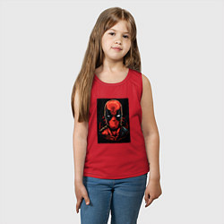 Майка детская хлопок Дэдпул ярость, цвет: красный — фото 2