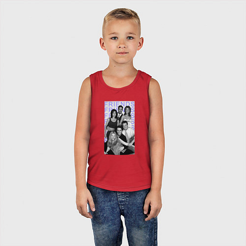 Детская майка Сериал Друзья / Красный – фото 5